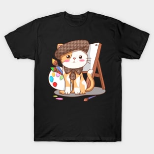 Artist Cat T-Shirt